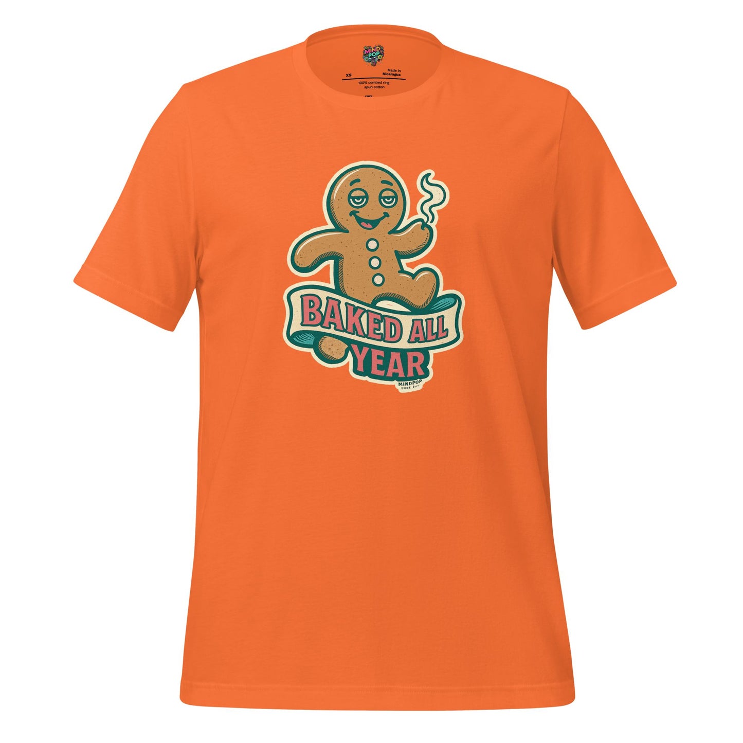 Baked All Year Christmas Cookie Shirt Orange