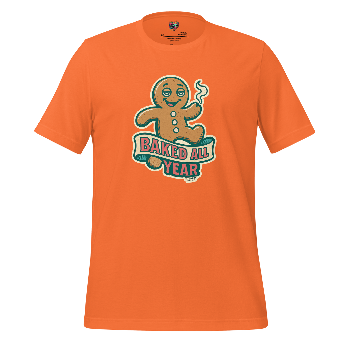 Baked All Year Christmas Cookie Shirt Orange