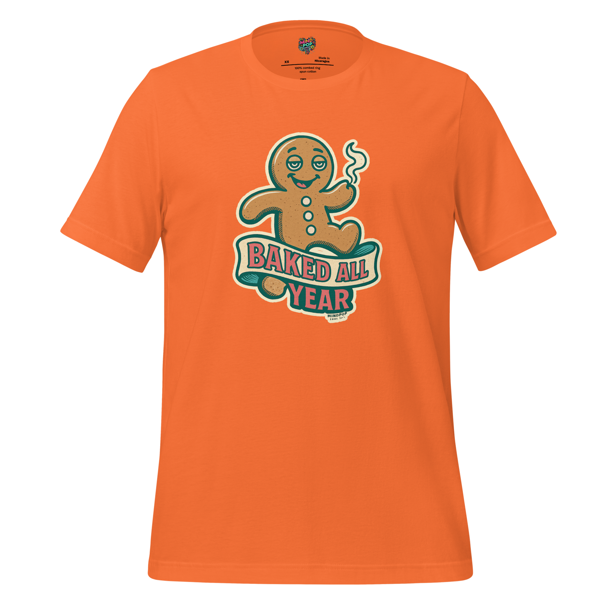 Baked All Year Christmas Cookie Shirt Orange