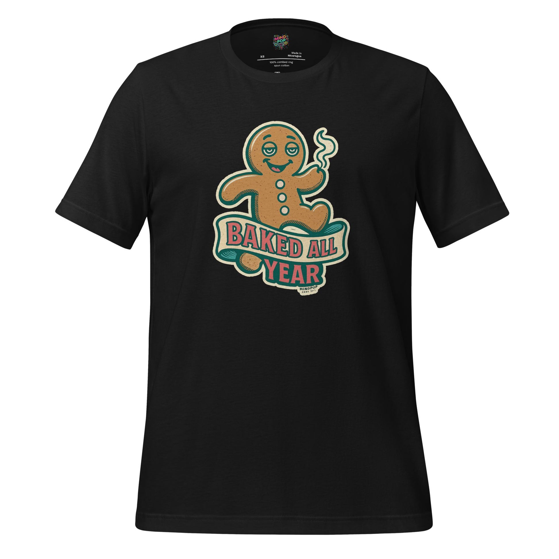 Baked All Year Christmas Cookie Shirt Vintage Black