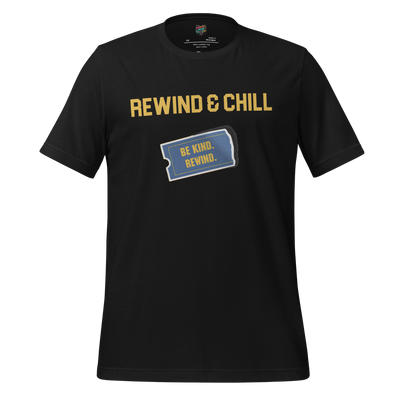 BeKind Rewind & Chill Retro Shirt for Laid-Back Souls Vintage Black