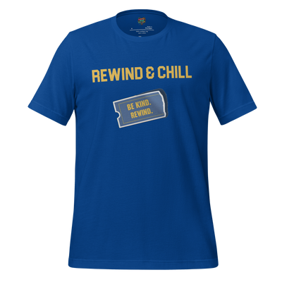 BeKind Rewind & Chill Retro Shirt for Laid-Back Souls True Royal