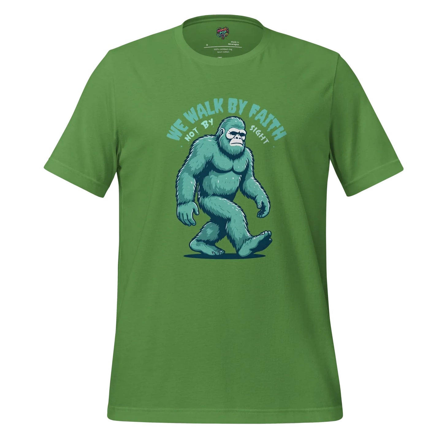 Bigfoot Faith Christian Parody Shirt for Believers & Skeptics Leaf