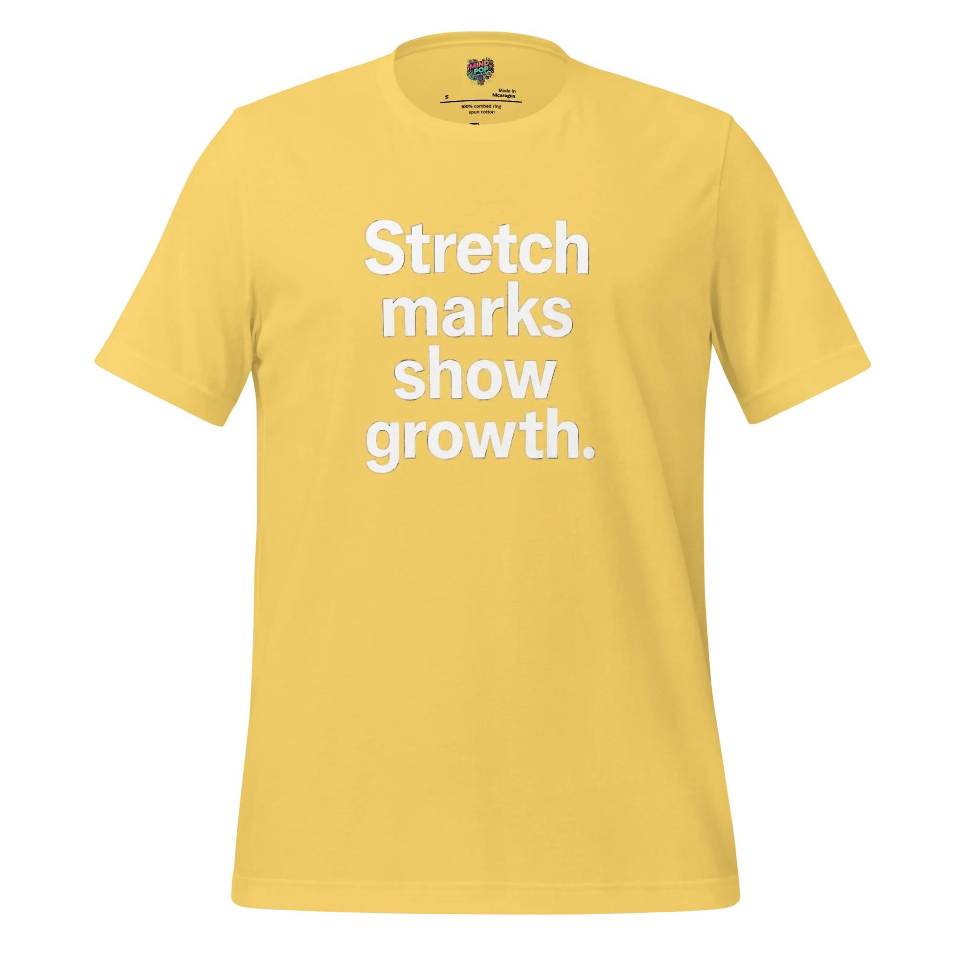 Body-Positive Stretch Marks Show Growth Cotton Shirt Yellow
