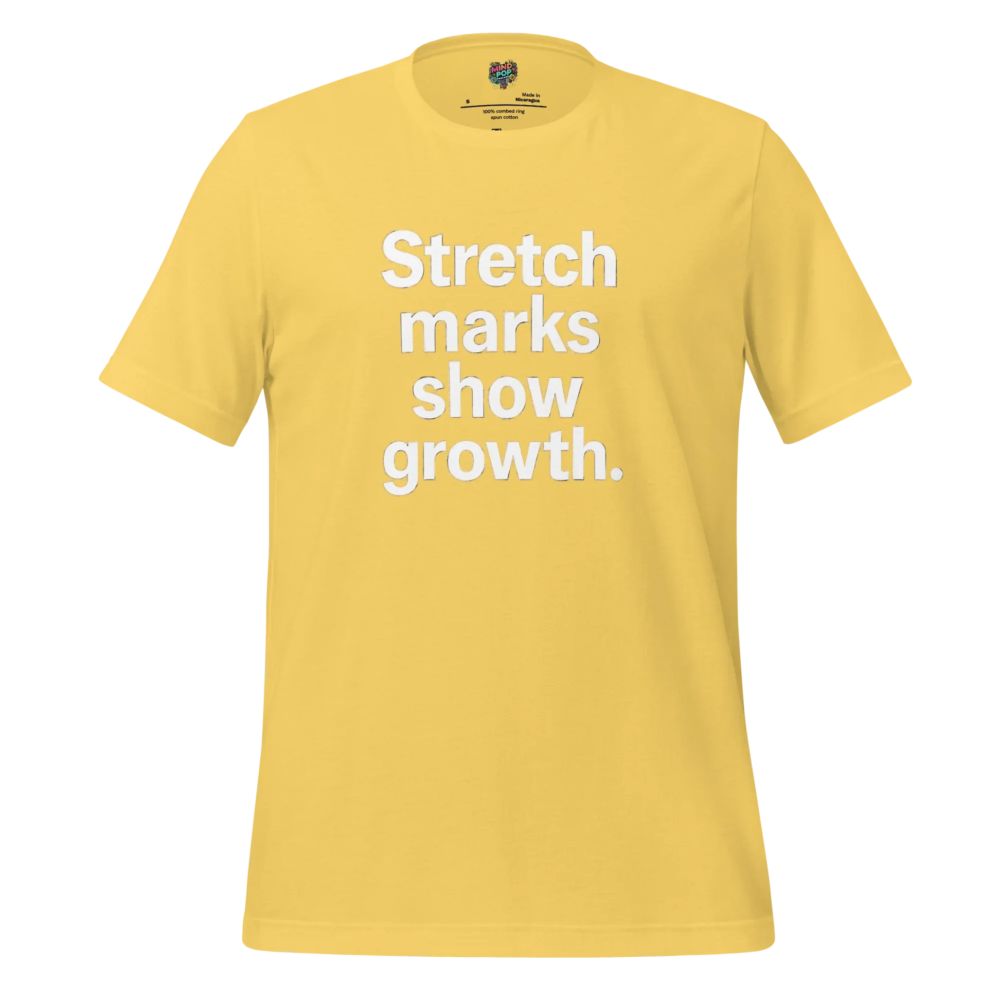 Body-Positive Stretch Marks Show Growth Cotton Shirt Yellow