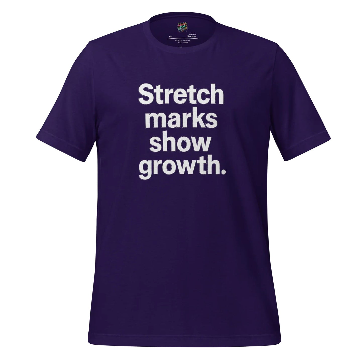 Body-Positive Stretch Marks Show Growth Cotton Shirt Team Purple