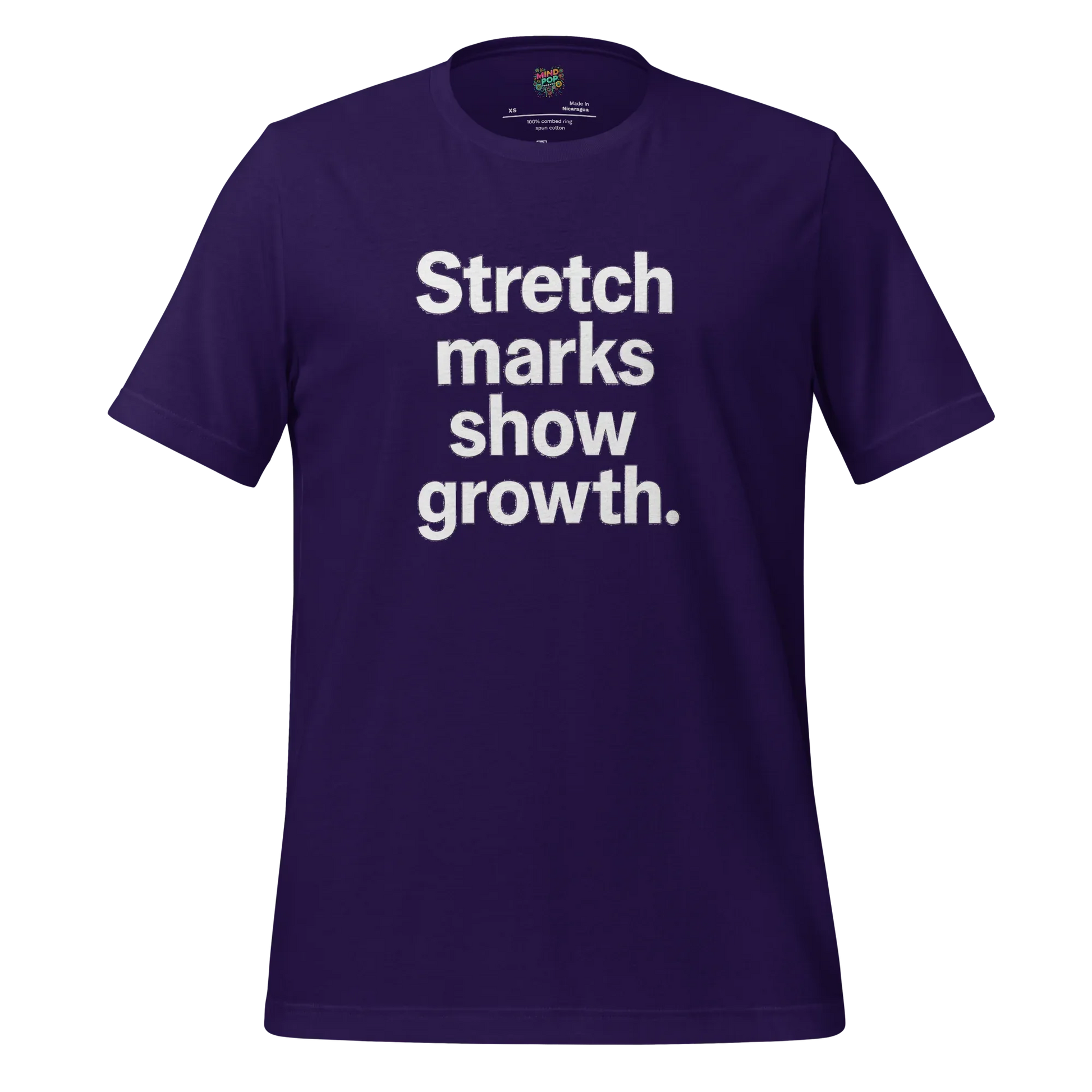 Body-Positive Stretch Marks Show Growth Cotton Shirt Team Purple