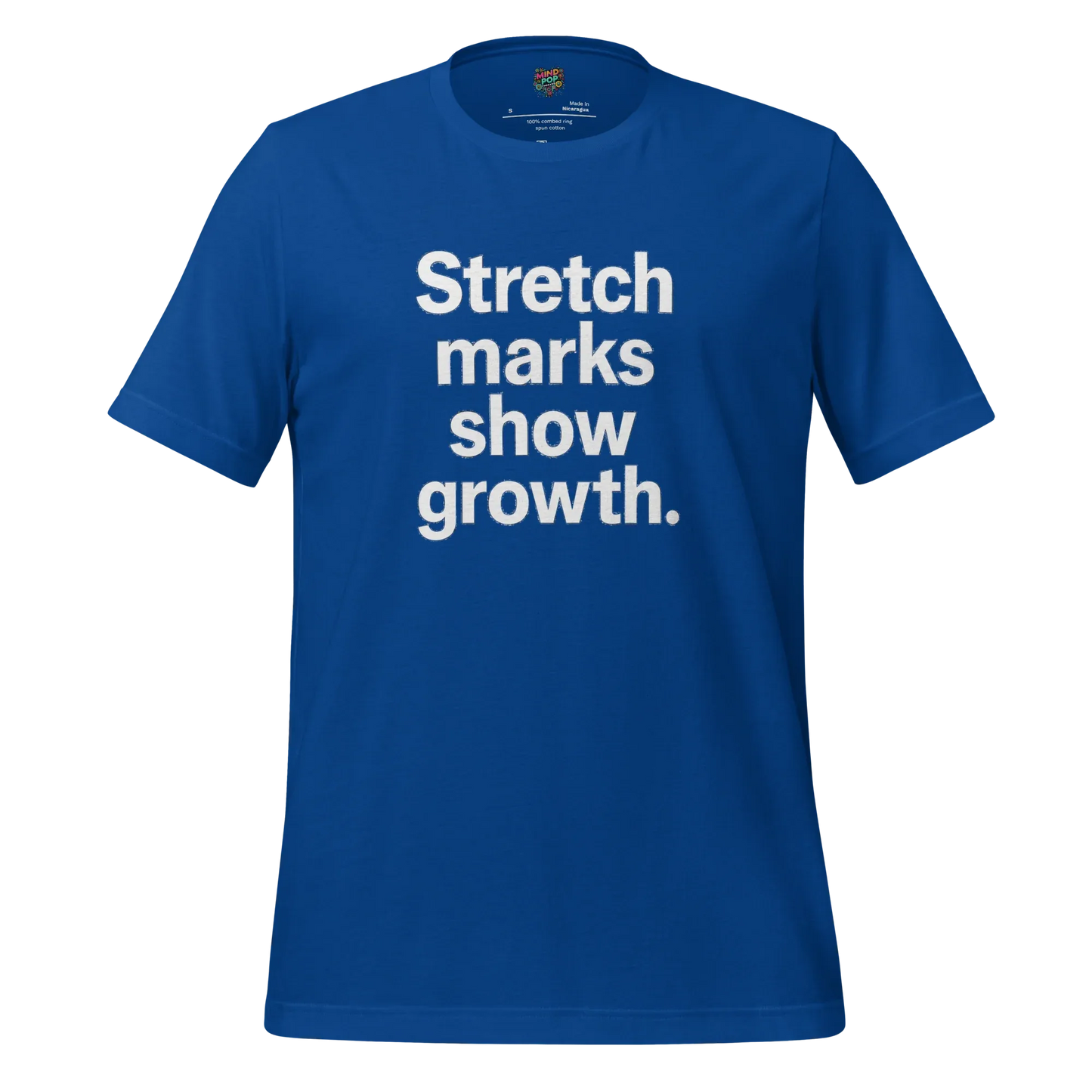 Body-Positive Stretch Marks Show Growth Cotton Shirt True Royal
