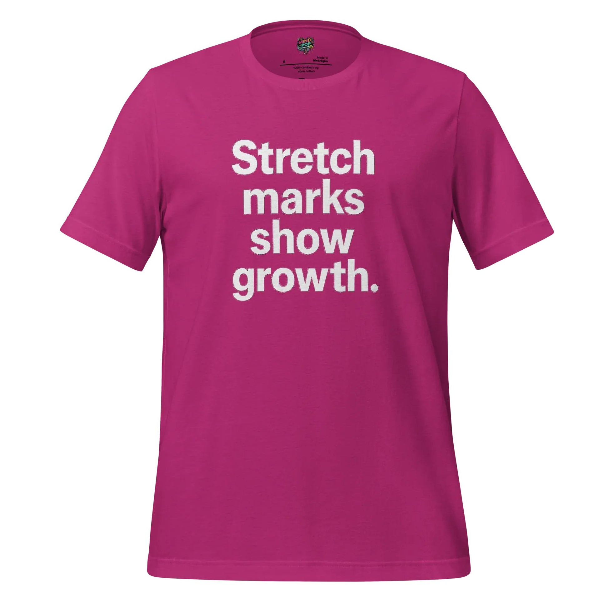 Body-Positive Stretch Marks Show Growth Cotton Shirt Berry