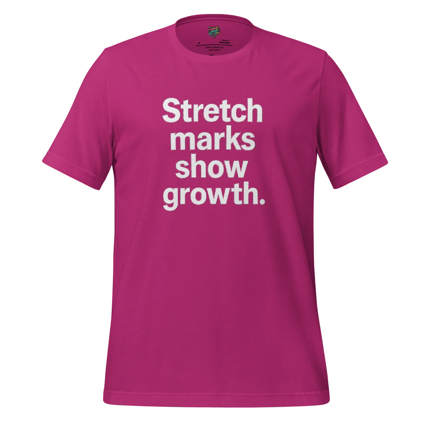 Body-Positive Stretch Marks Show Growth Cotton Shirt Berry
