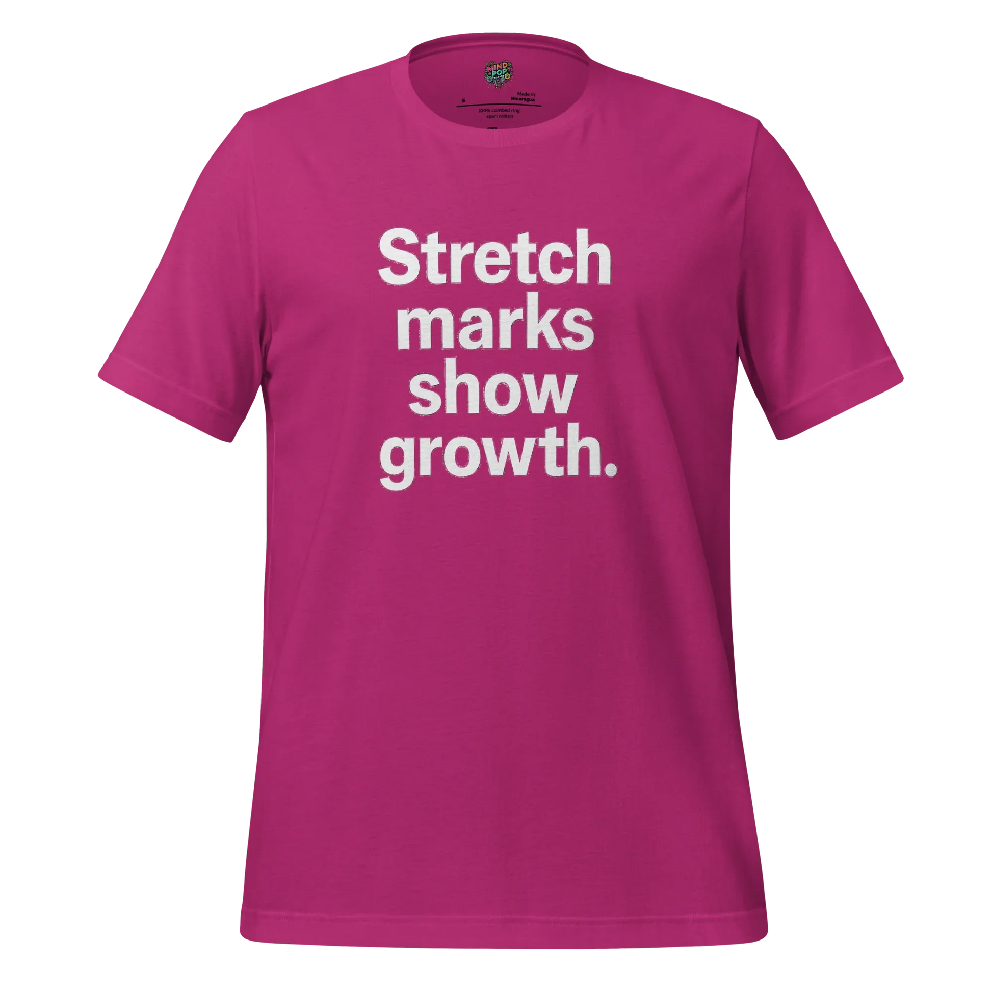 Body-Positive Stretch Marks Show Growth Cotton Shirt Berry
