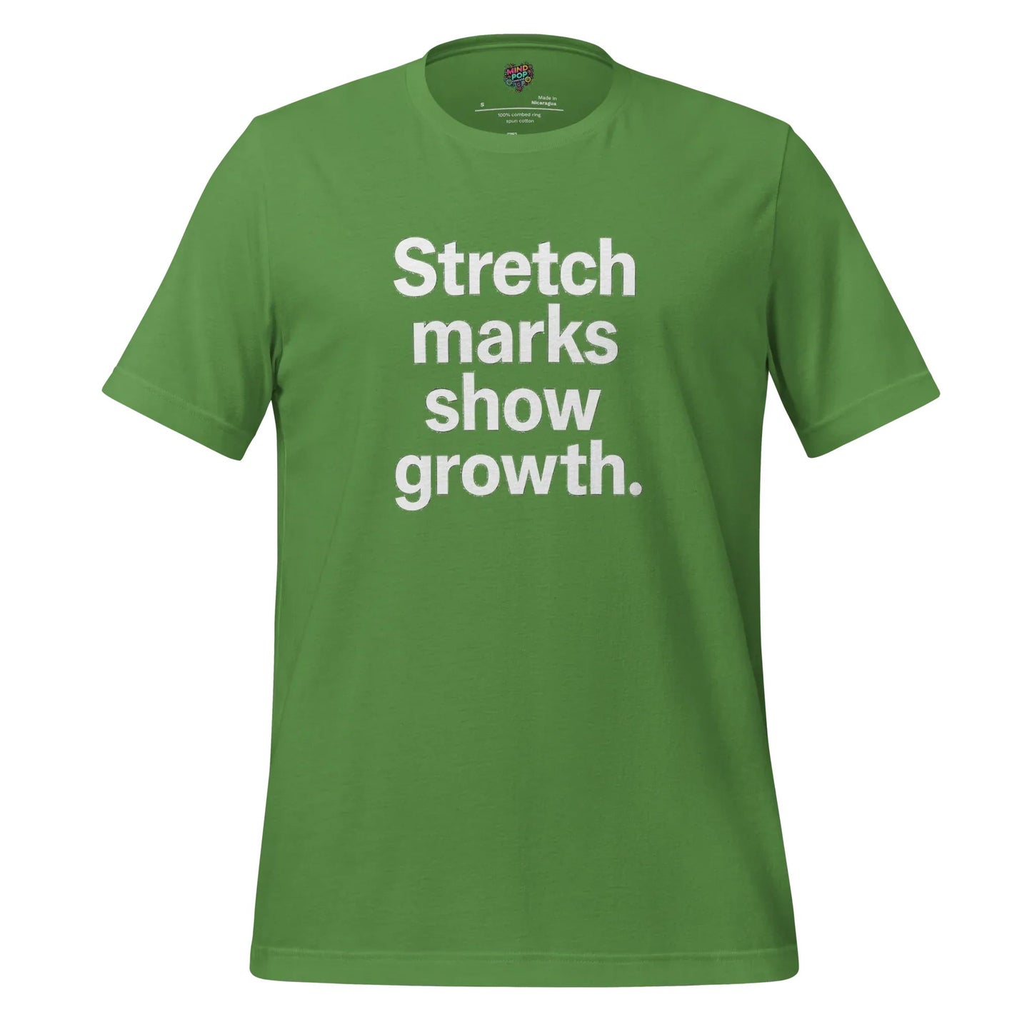 Body-Positive Stretch Marks Show Growth Cotton Shirt Leaf