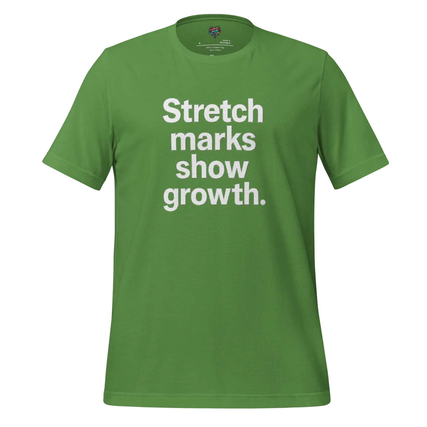 Body-Positive Stretch Marks Show Growth Cotton Shirt Leaf
