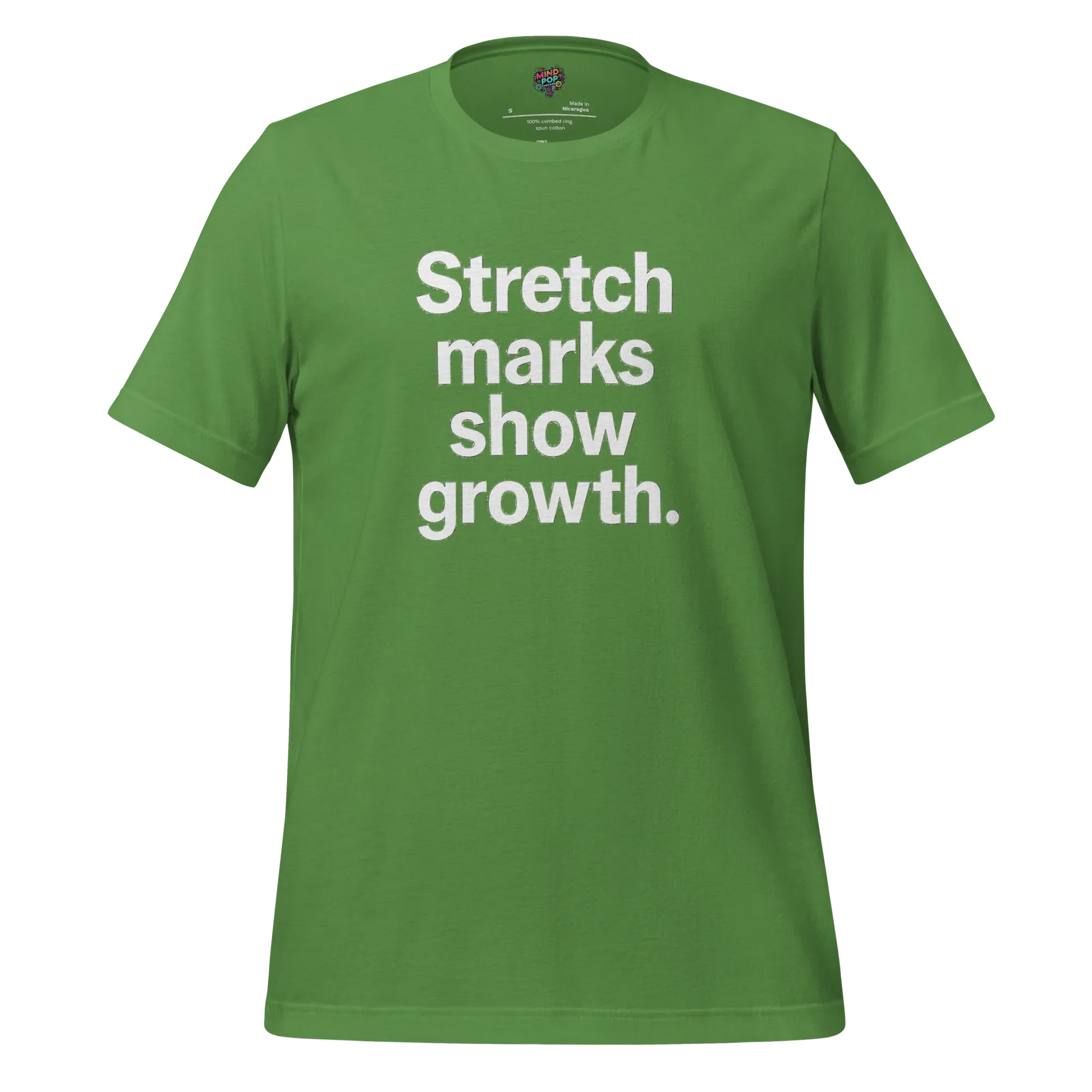 Body-Positive Stretch Marks Show Growth Cotton Shirt Leaf