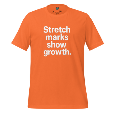 Body-Positive Stretch Marks Show Growth Cotton Shirt Orange