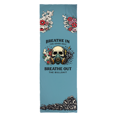 Breathe In the Good Shit Yoga Towel BLUE