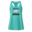 Buddhist Extremist fitted racerback tank top Tahiti Blue