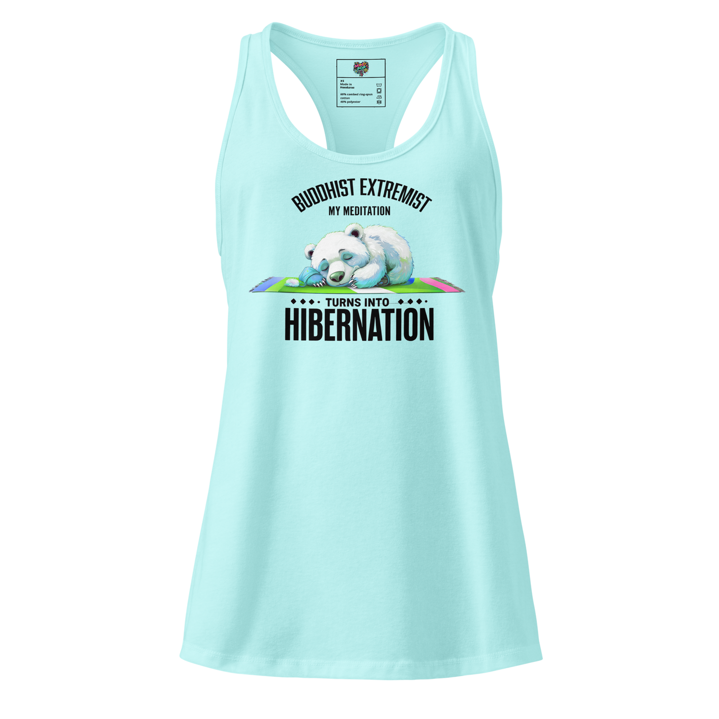 Buddhist Extremist fitted racerback tank top Cancun