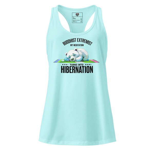 Buddhist Extremist fitted racerback tank top Cancun