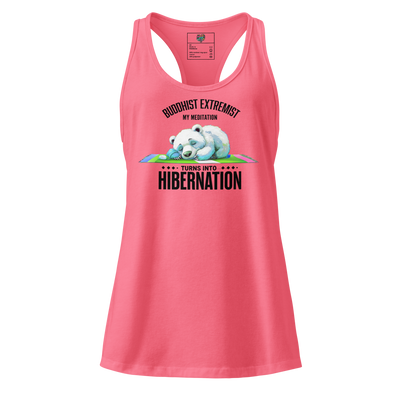 Buddhist Extremist fitted racerback tank top Hot Pink