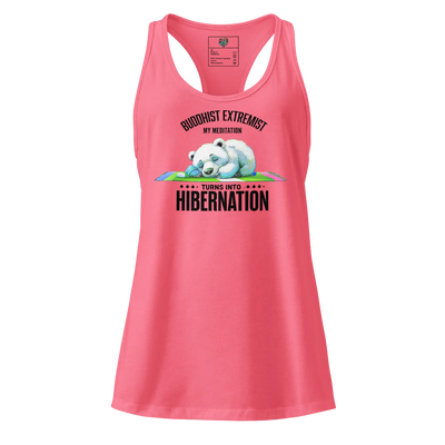 Buddhist Extremist fitted racerback tank top Hot Pink