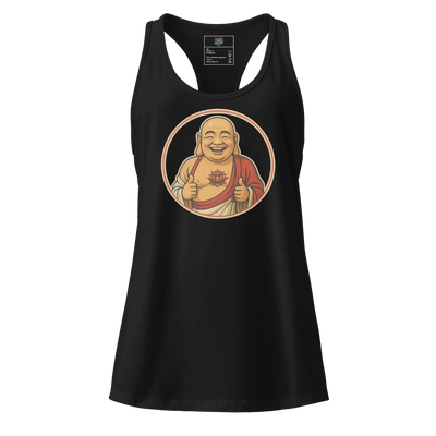 Buddy Buddha fitted racerback tank top Black