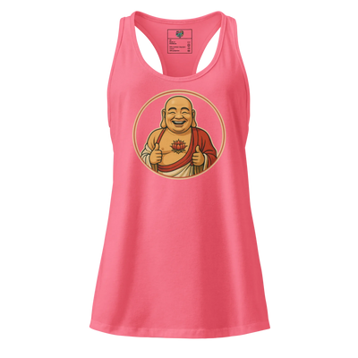 Buddy Buddha fitted racerback tank top Hot Pink