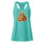 Buddy Buddha fitted racerback tank top Tahiti Blue