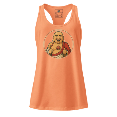 Buddy Buddha fitted racerback tank top Light Orange