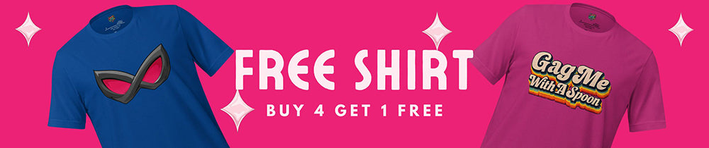 But 4 T shirts and get 1 Free