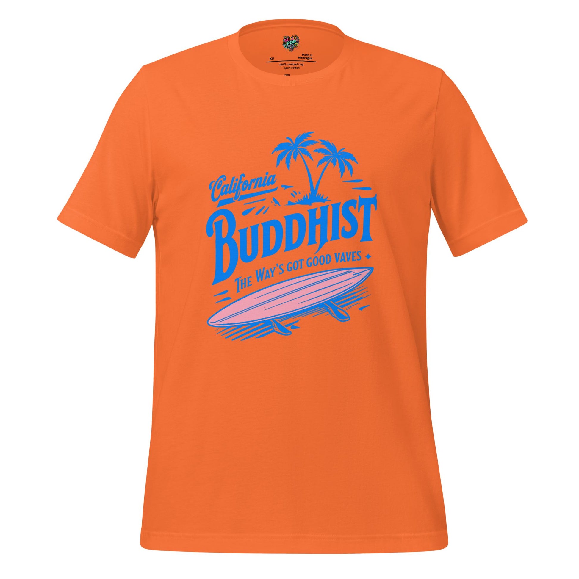 Cali Buddhist Surfing Zen Shirt Orange