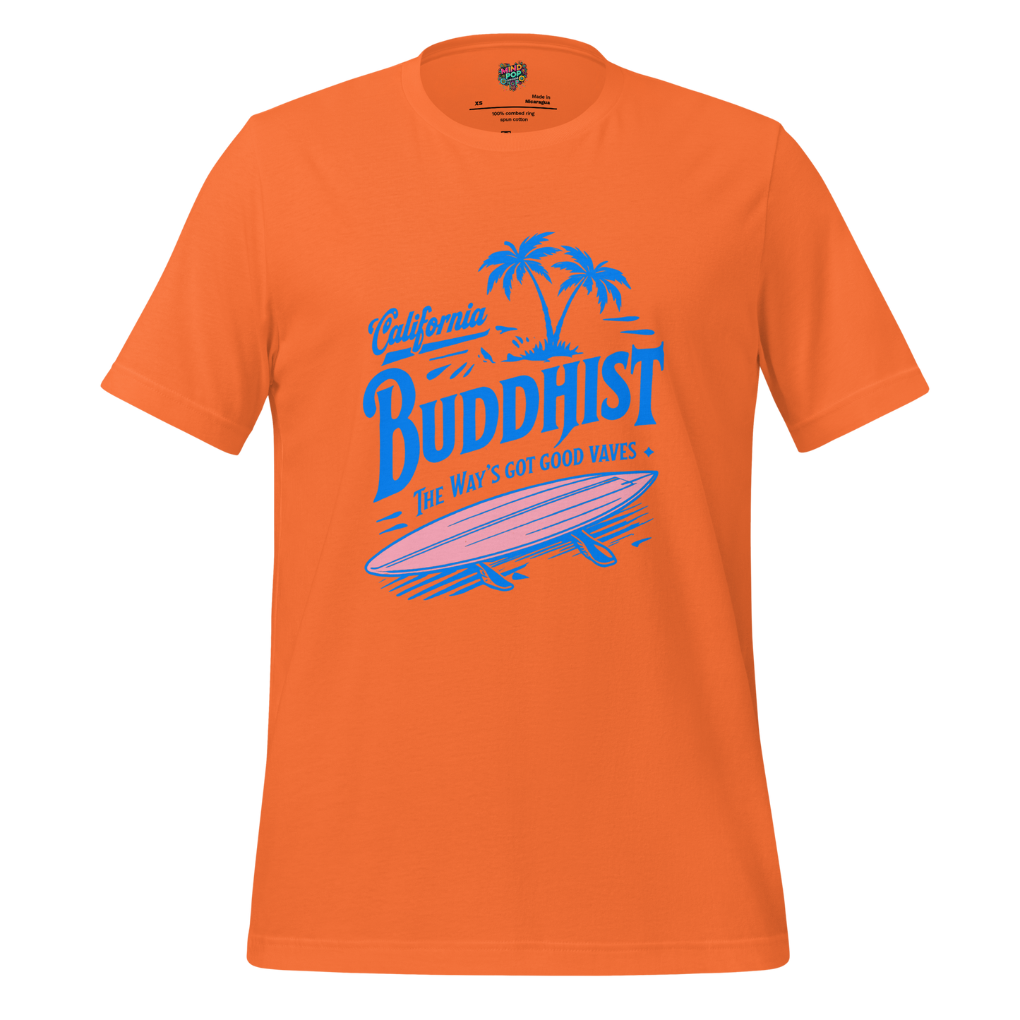 Cali Buddhist Surfing Zen Shirt Orange