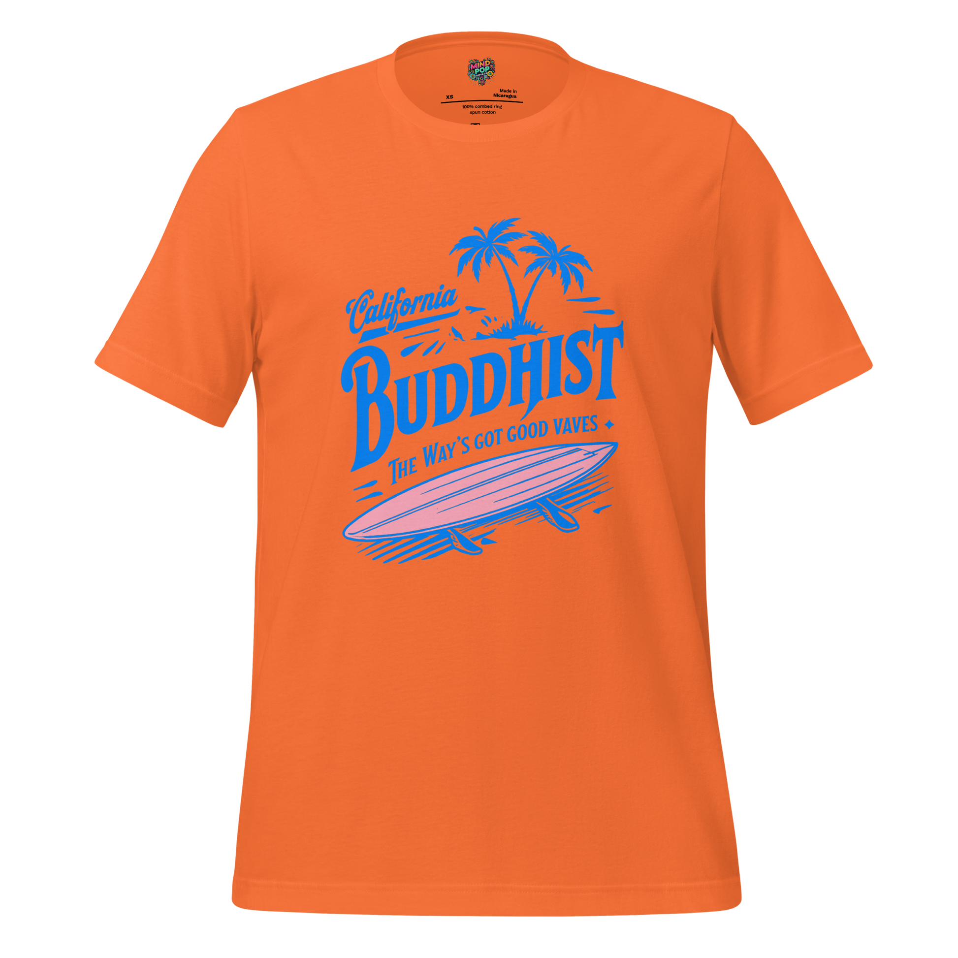 Cali Buddhist Surfing Zen Shirt Orange