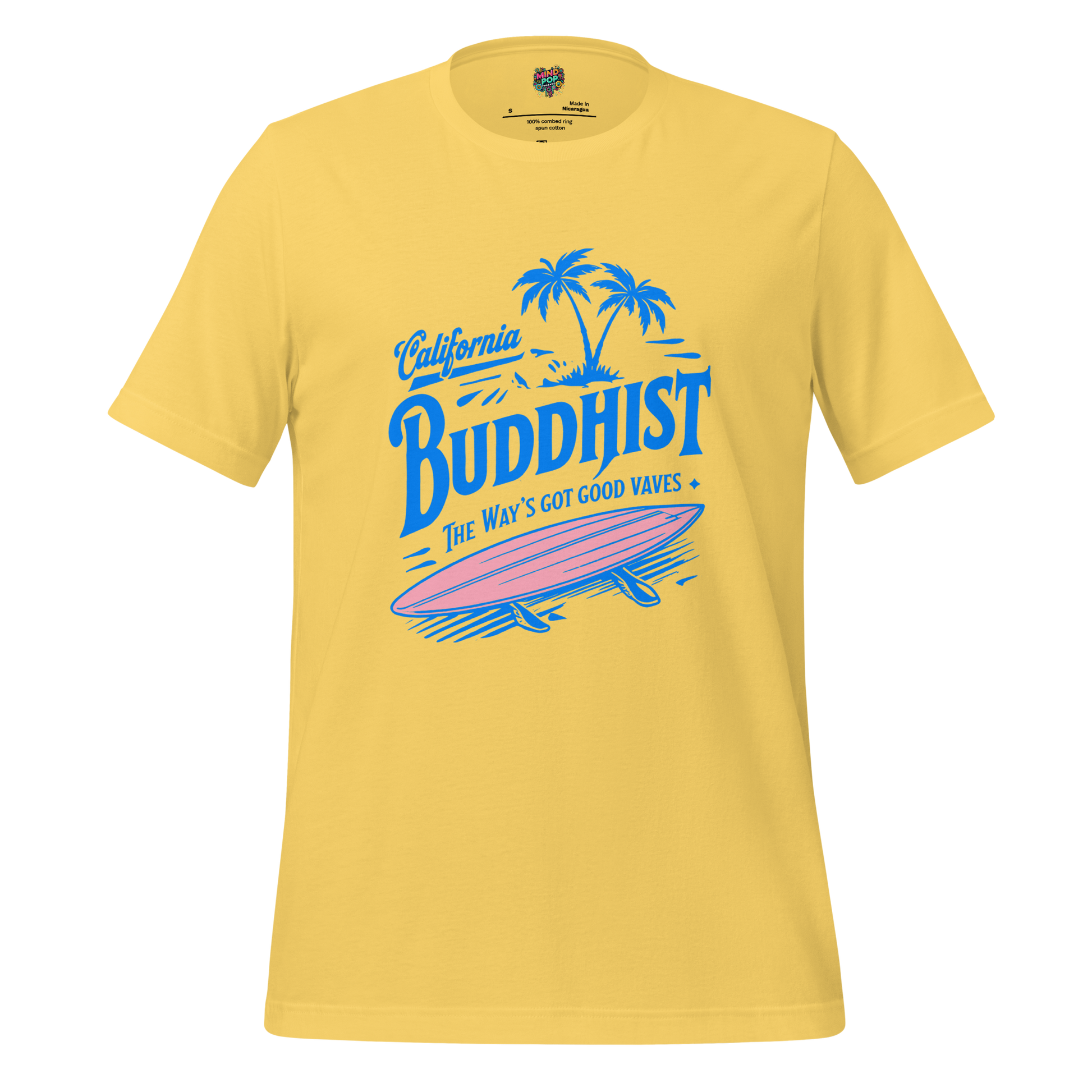 Cali Buddhist Surfing Zen Shirt Yellow
