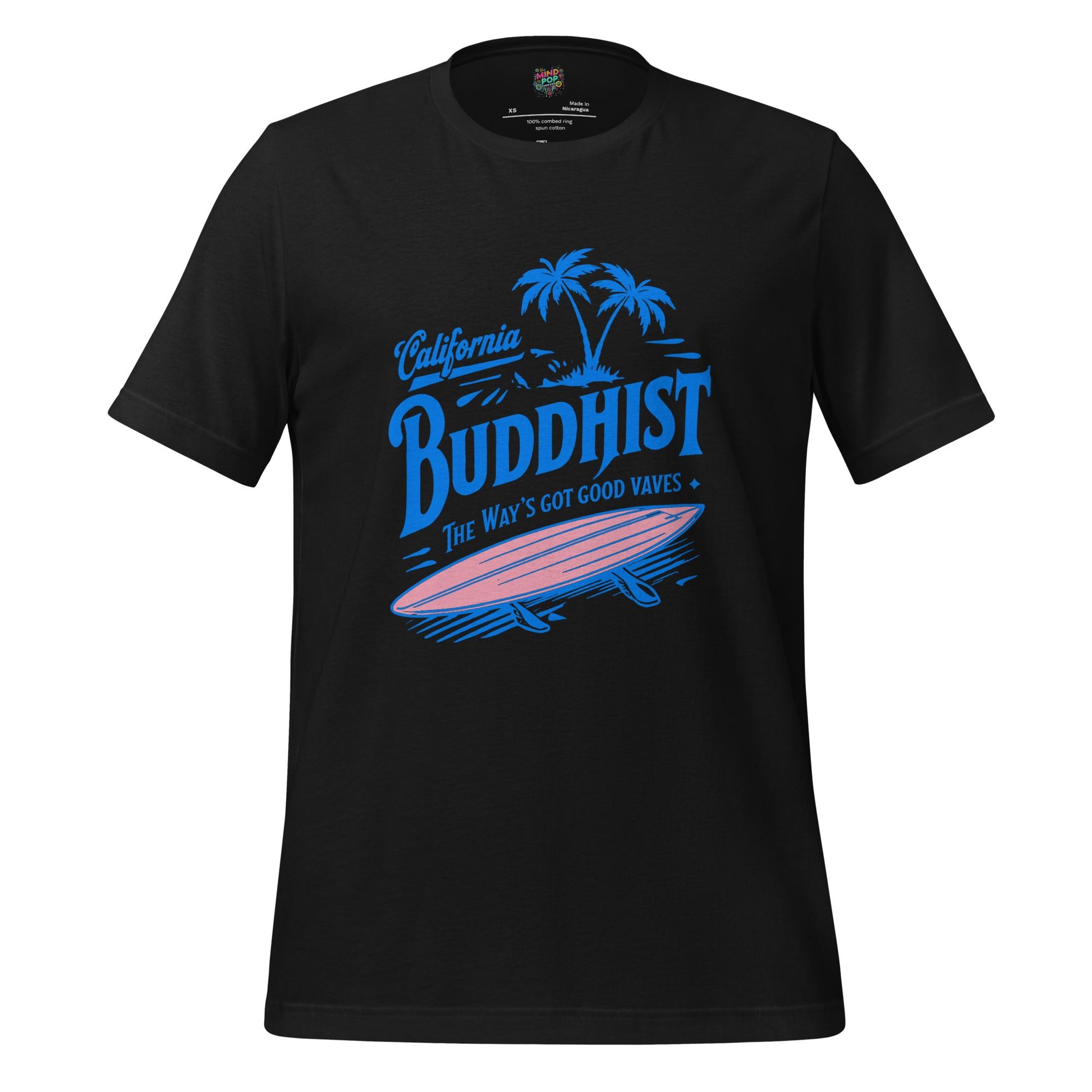 Cali Buddhist Surfing Zen Shirt Vintage Black