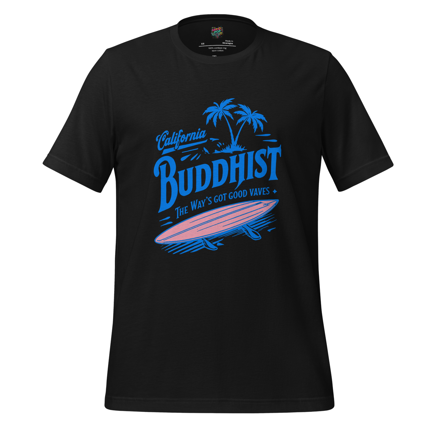 Cali Buddhist Surfing Zen Shirt Vintage Black
