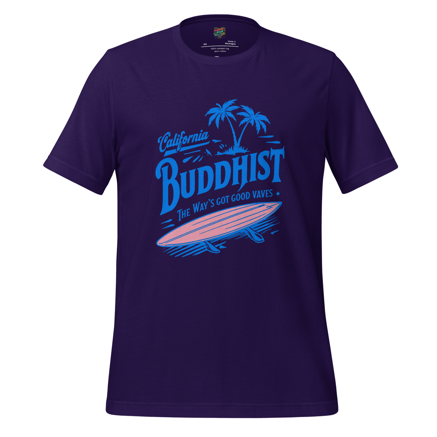 Cali Buddhist Surfing Zen Shirt Team Purple