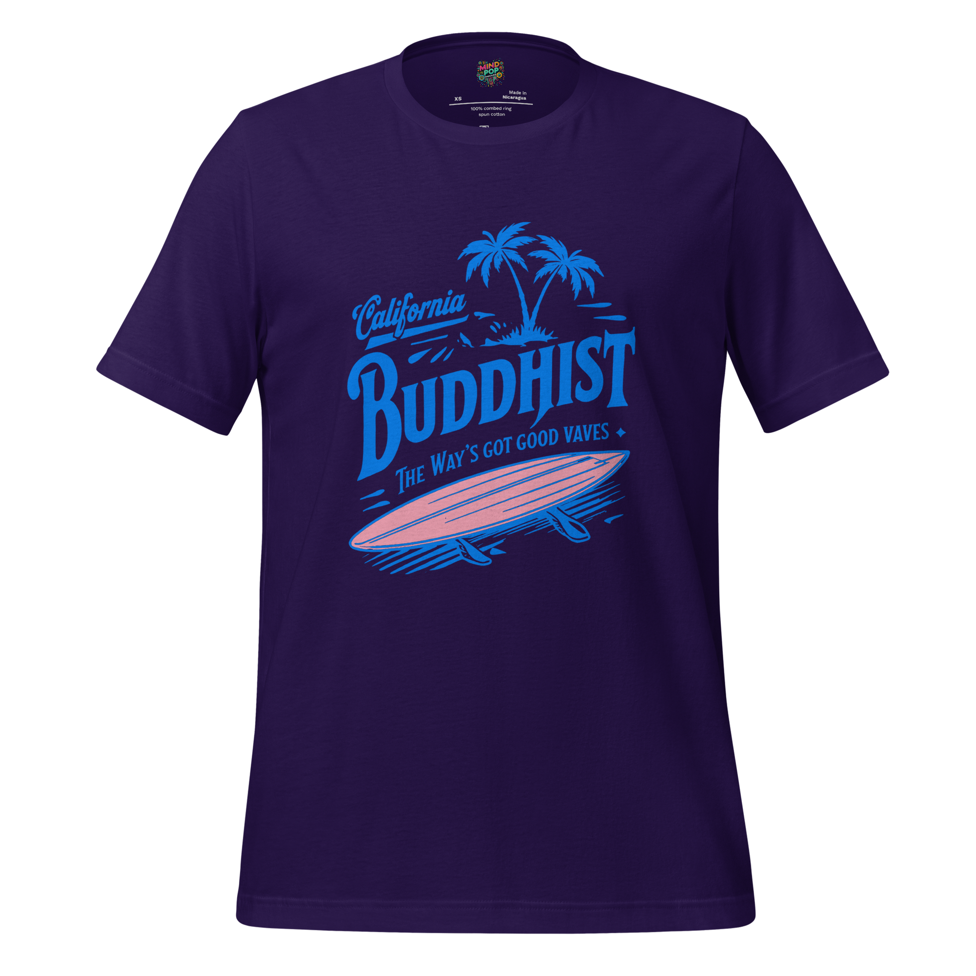 Cali Buddhist Surfing Zen Shirt Team Purple
