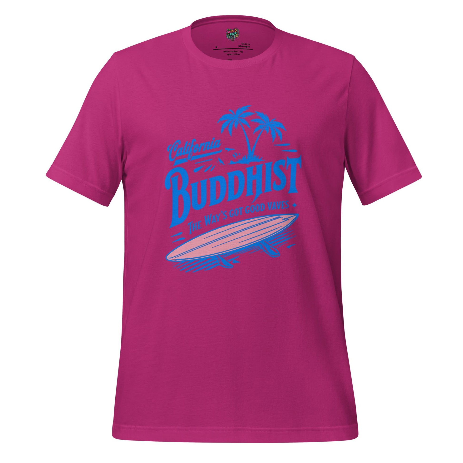 Cali Buddhist Surfing Zen Shirt Berry