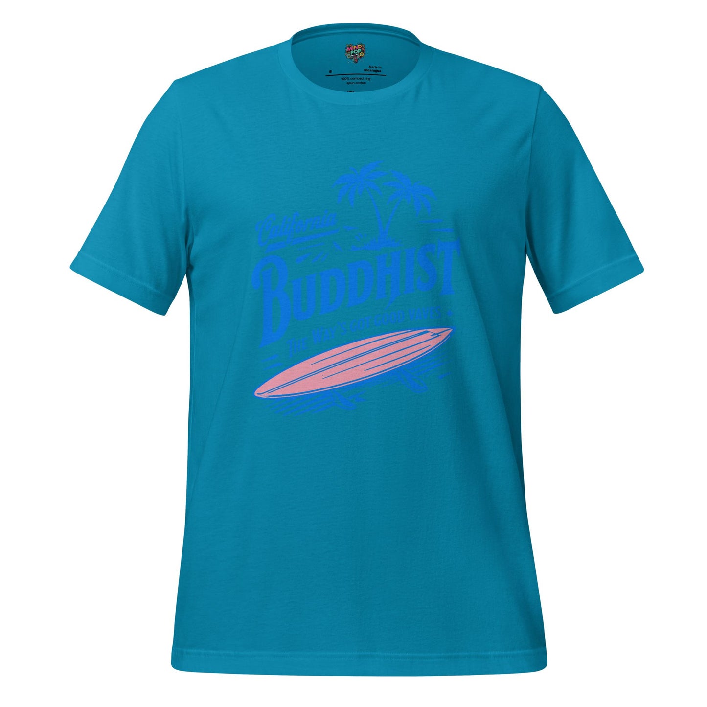Cali Buddhist Surfing Zen Shirt Aqua