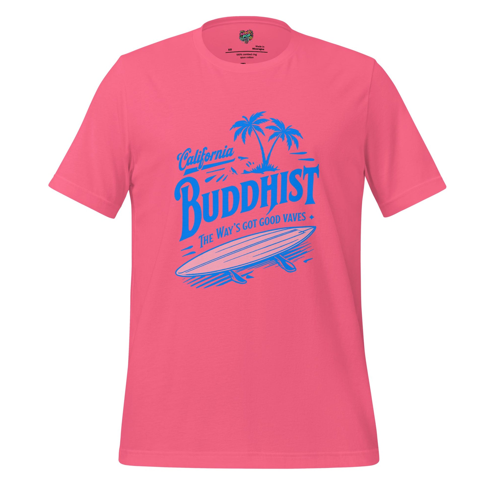 Cali Buddhist Surfing Zen Shirt Charity Pink