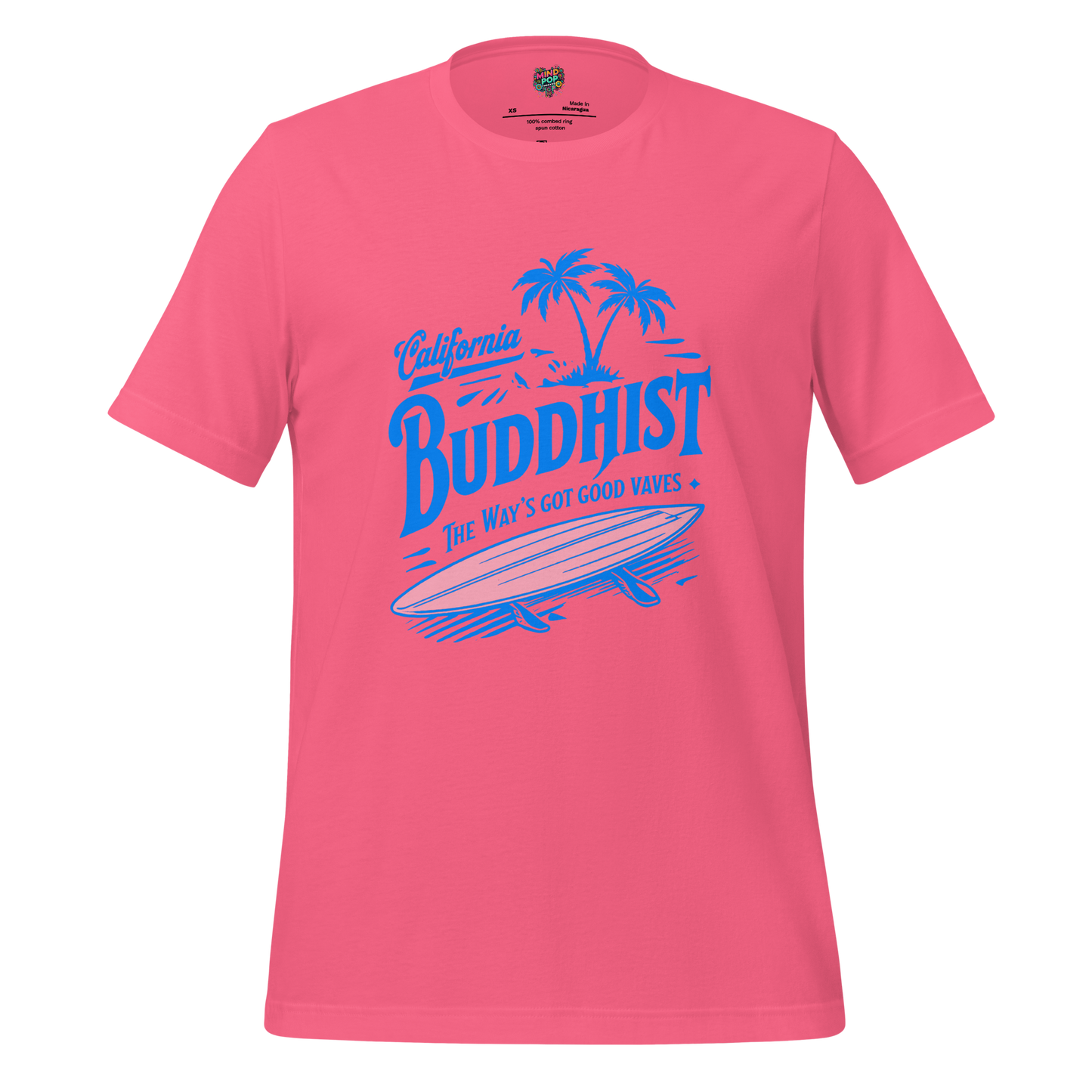 Cali Buddhist Surfing Zen Shirt Charity Pink