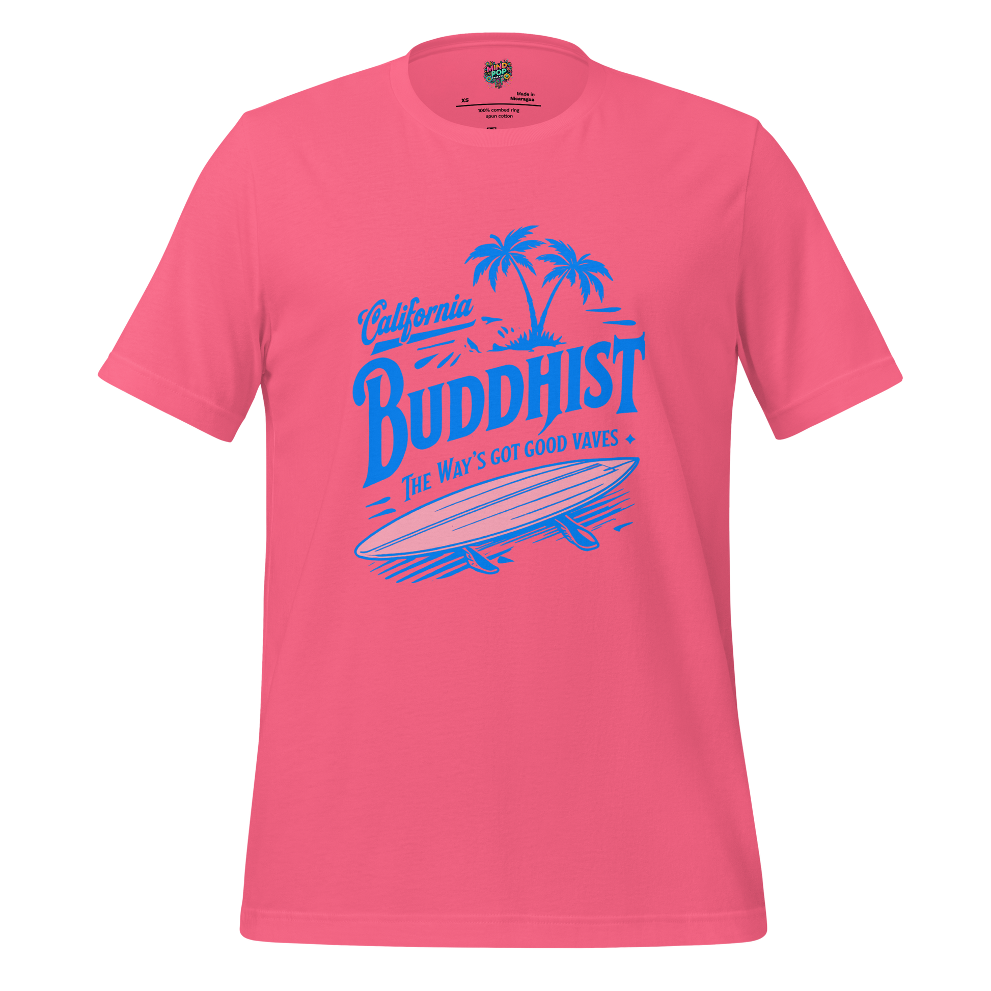 Cali Buddhist Surfing Zen Shirt Charity Pink
