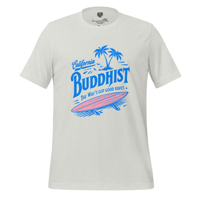 Cali Buddhist Surfing Zen Shirt Silver