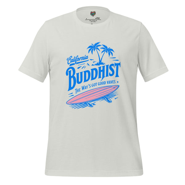 Cali Buddhist Surfing Zen Shirt Silver