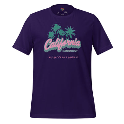 California Buddhist Surf Tee — Retro West Coast Vibe Team Purple