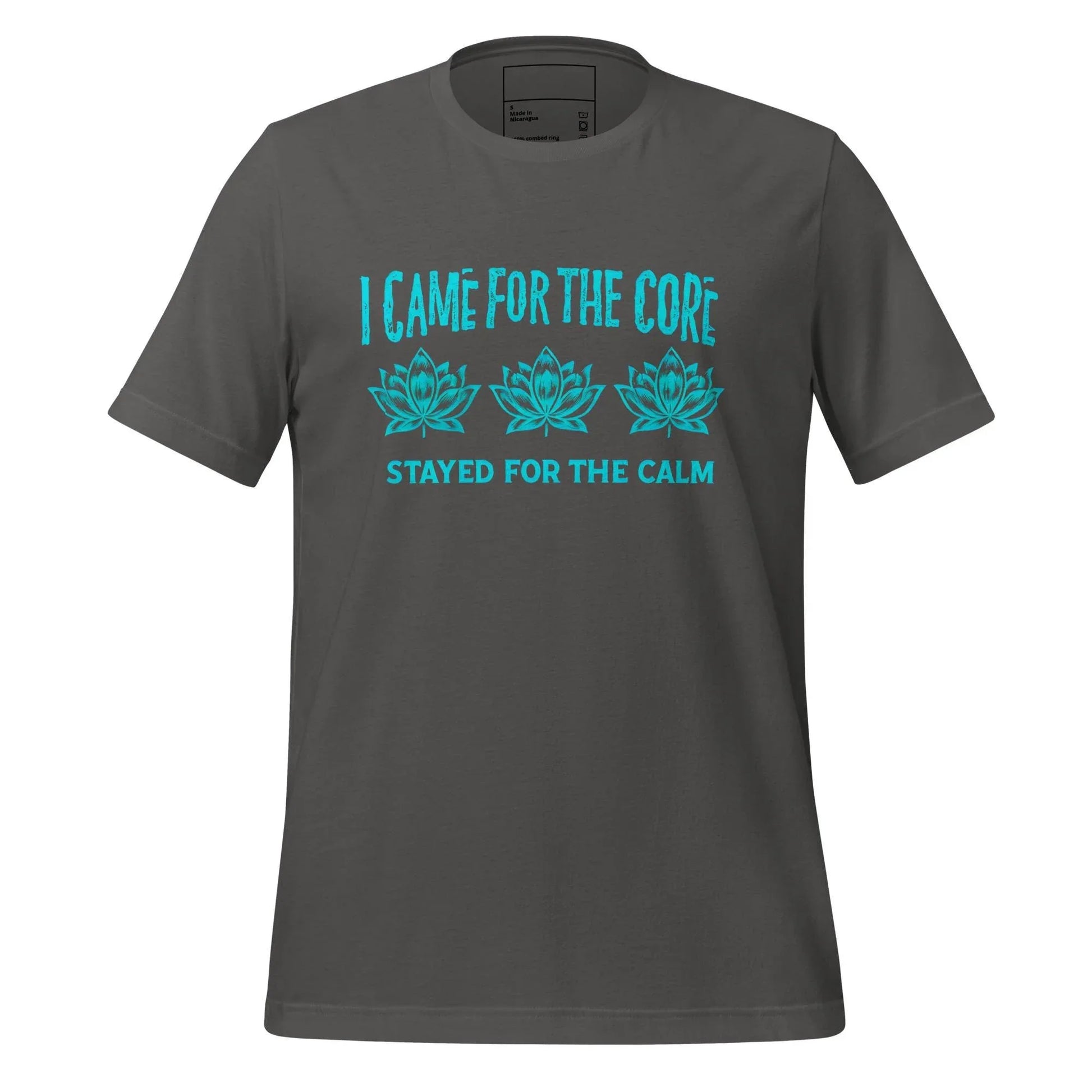 Came for the Core, Stayed for the Calm Yoga Shirt Asphalt