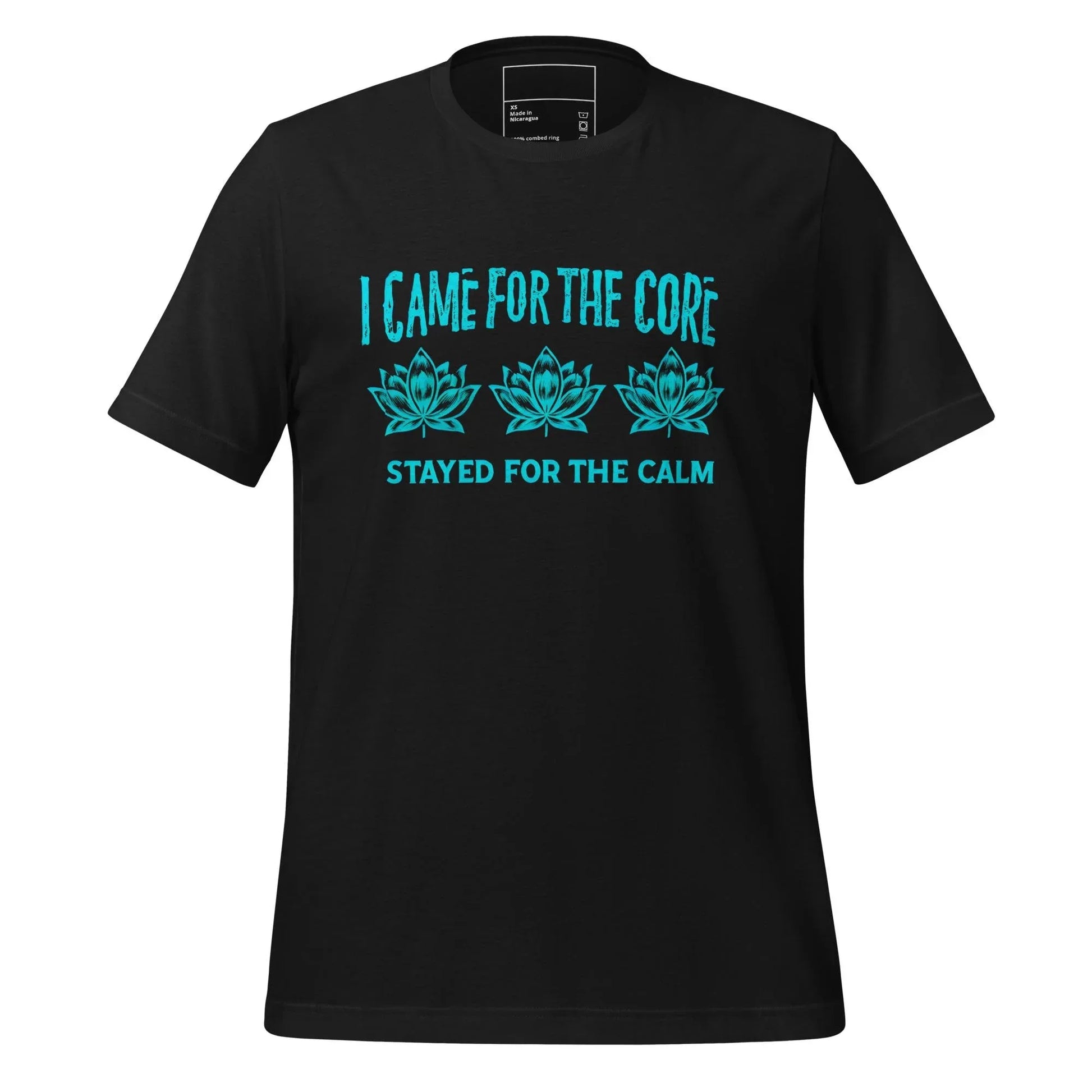 Came for the Core, Stayed for the Calm Yoga Shirt Vintage Black