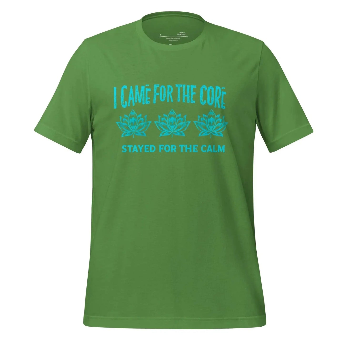 Came for the Core, Stayed for the Calm Yoga Shirt Leaf