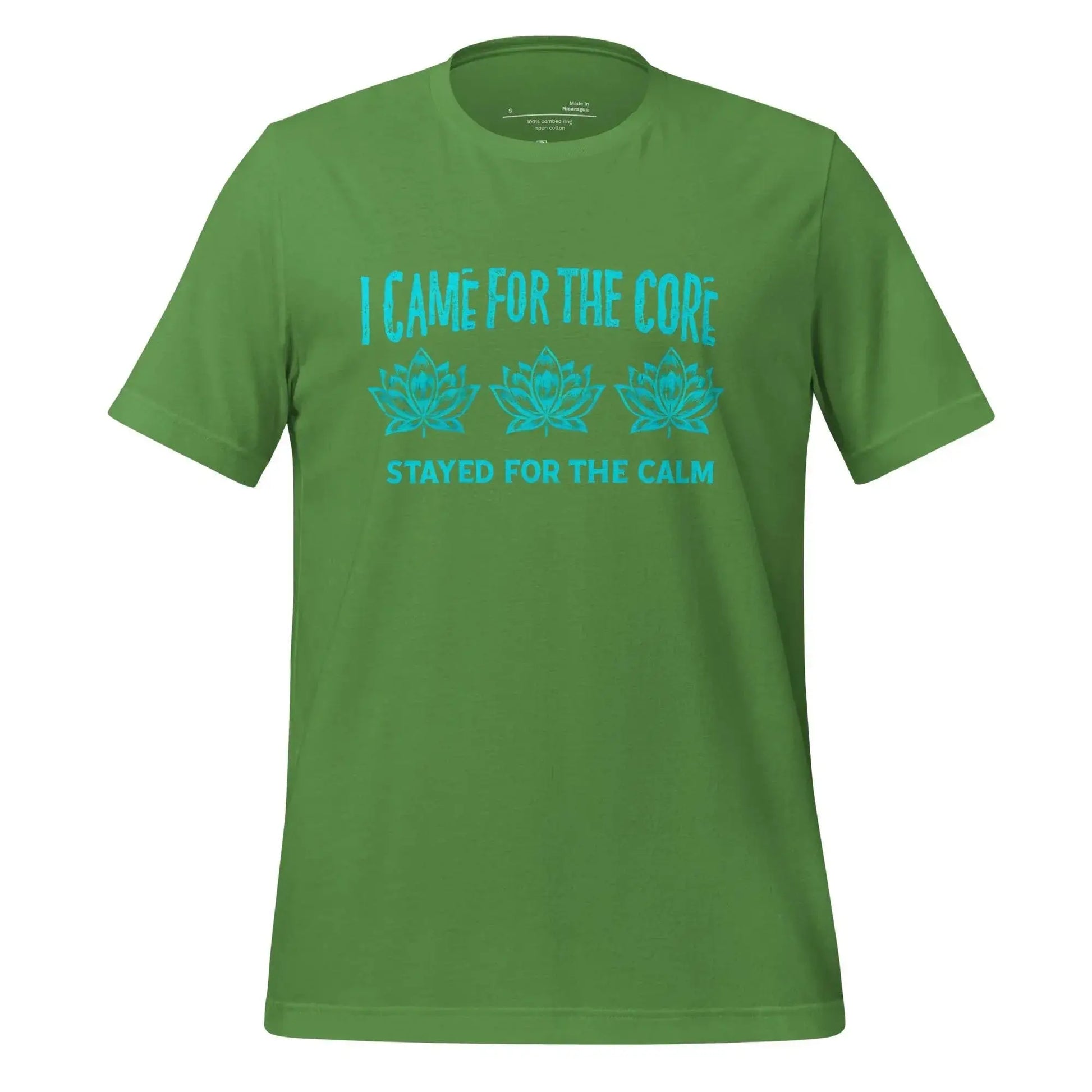Came for the Core, Stayed for the Calm Yoga Shirt Leaf